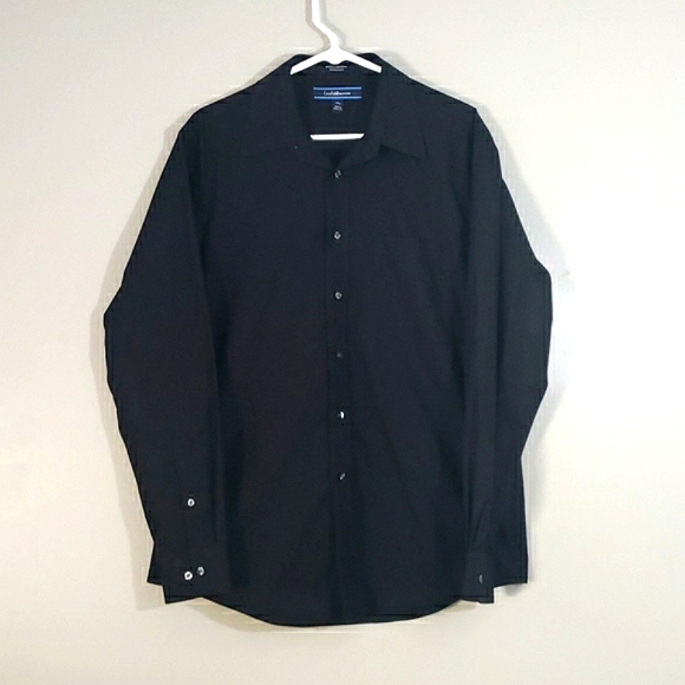 Croft & Barrow men's black button up dress shirt, 16x34/35